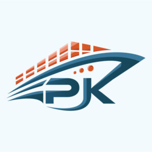 Cargo with PJK letter logo design
