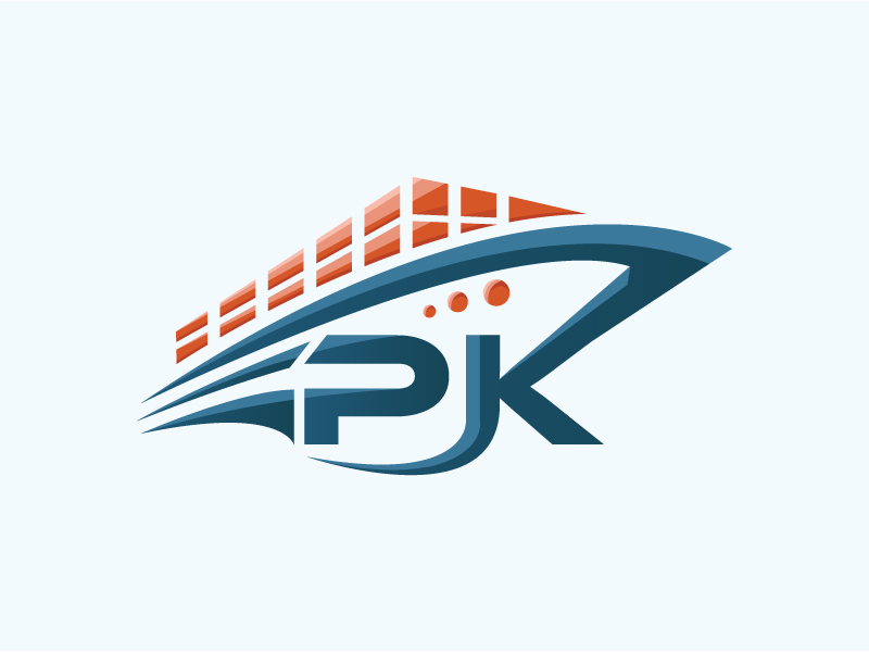 Cargo with PJK letter logo design