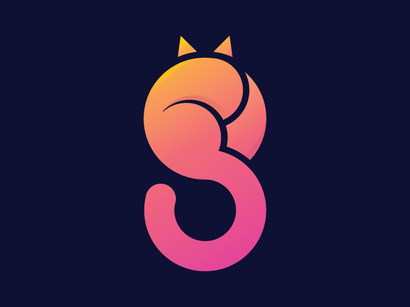 Great cat logo design (letter g and cat combination)