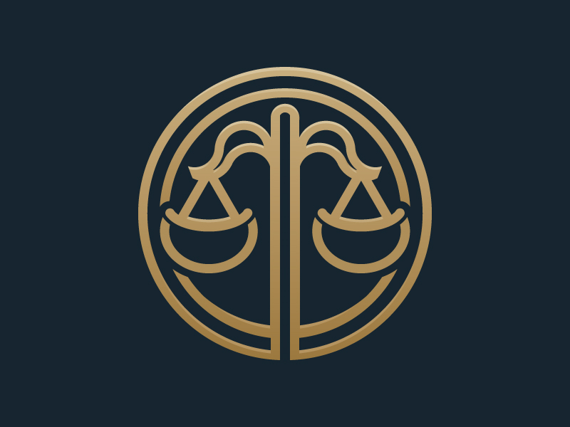 Law firm logo (rounded scale concept)