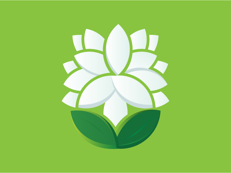 Lotus with a spiritual meditator logo
